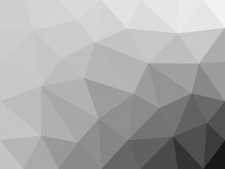 Monochrome polygon abstract background.