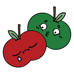 cute cartoon juicy apple