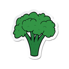 sticker of a cartoon brocoli