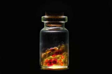 Glitzer Deko Flasche