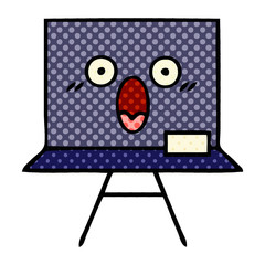 comic book style cartoon chalkboard