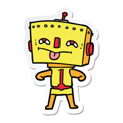 sticker of a cartoon robot