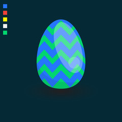 Colorful Easter eggs collection with flat style