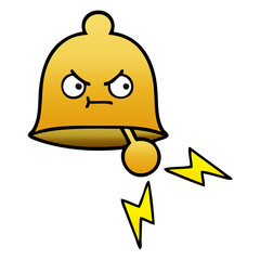 Naklejka premium gradient shaded cartoon ringing bell