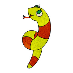 textured cartoon kawaii of a cute snake
