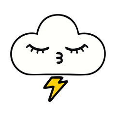 cute cartoon thunder cloud