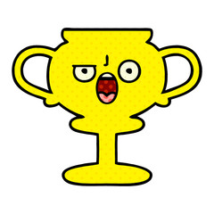 comic book style cartoon trophy