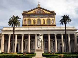 basilica di san paolo fuori le mura,roma,lazio,italia.