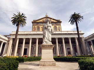 Obraz premium basilica di san paolo fuori le mura,roma,lazio,italia.