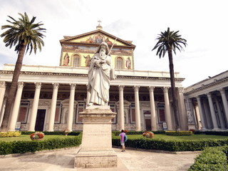 Fototapeta premium basilica di san paolo fuori le mura,roma,lazio,italia.