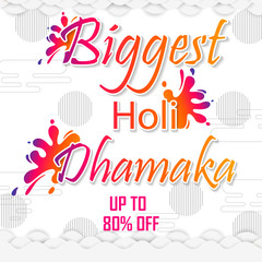 vector illustration of India Festival of Color Happy Holi Advertisement Sale background