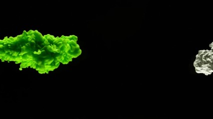 Super slowmotion shot of color inks in water. Shot with high speed camera at 4K.