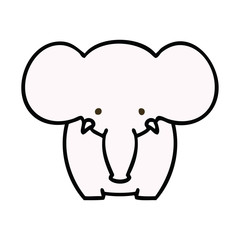 quirky hand drawn cartoon elephant