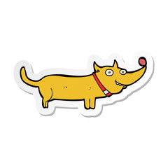 Fototapeta premium sticker of a cartoon happy dog