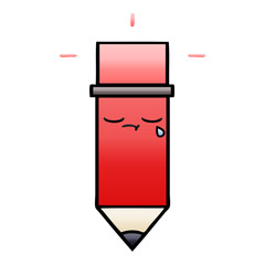 gradient shaded cartoon pencil