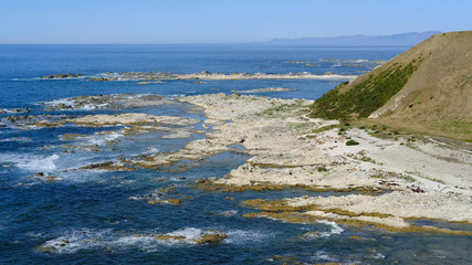 Kaikoura Coastline and rocks, South Island, New Zealand