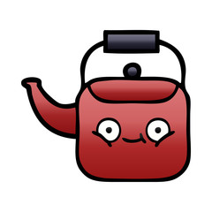 gradient shaded cartoon kettle