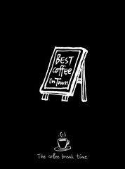 카페 포스터 / 손으로 그린 커피 그림