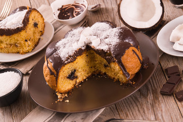 Chocolate coconut cake.