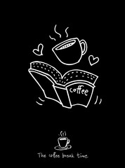 카페 포스터 / 손으로 그린 커피 그림