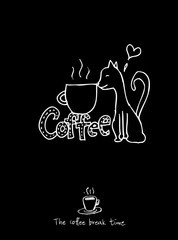 카페 포스터 / 손으로 그린 커피 그림