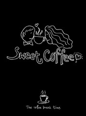 카페 포스터 / 손으로 그린 커피 그림