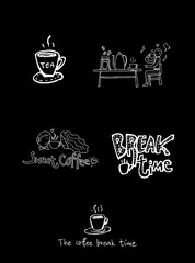 카페 포스터 / 손으로 그린 커피 그림