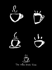 카페 포스터 / 손으로 그린 커피 그림