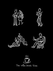 카페 포스터 / 손으로 그린 커피 그림