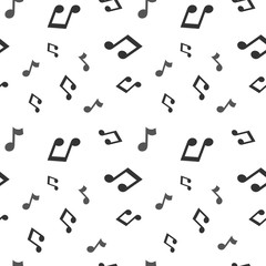Music seamless pattern background vector illustration for your design. Vector seamless pattern musical notes - Vector .