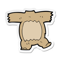 sticker of a cartoon teddy bear body (mix and match cartoons)