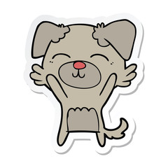 sticker of a cartoon dog