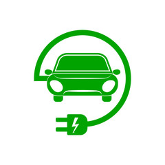 electric car icon, vector