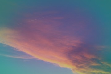 wonderful bright sun colored partially cloudy sky for using in design as background.