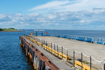 Obraz premium SOLOVKI, REPUBLIC OF KARELIA, RUSSIA - JUNE 25, 2018: Tamarin Pier, Solovetsky Islands, Arkhangelsk Region, Russia