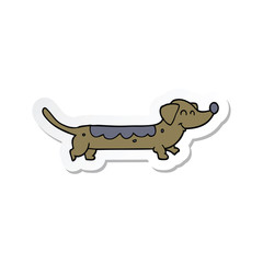 sticker of a cartoon dog