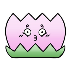 gradient shaded cartoon water lilly
