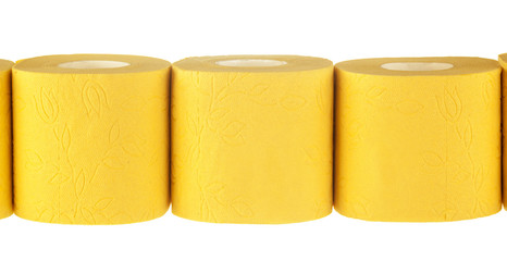 toilet paper isolated on white background