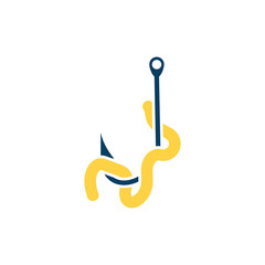 Icon of worm on hook