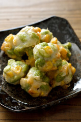 枝豆とトウモロコシの薩摩揚げ