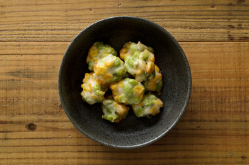 枝豆とトウモロコシの薩摩揚げ