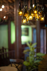 Blurred background of restaurant and cafe interior