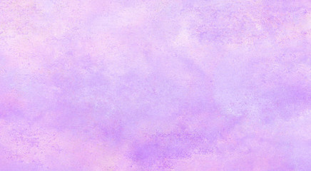 Vintage grungy purple gradient water color artistic brush paint splash background. Ink effect...