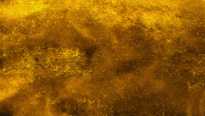 Abstract flame and fire texture, water color painted illustration. Bright orange and yellow lights neon watercolor background. Grungy paper textured aquarelle canvas for modern creative design