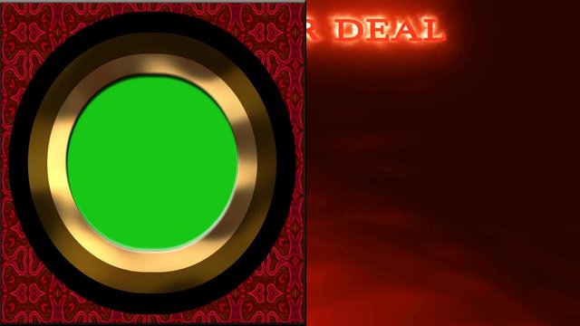 Super deal animated advert with fiery text