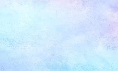 Paper textured creative aquarelle paint light sky blue color hand drawn frame illustration. Grungy ink canvas for vintage text design, card, template. Wet effect turquoise shades watercolor background