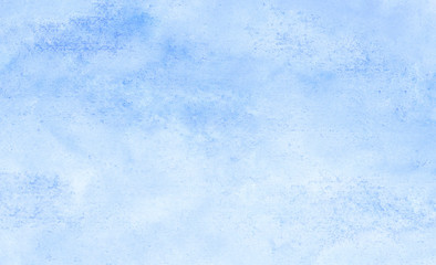 Paper textured creative aquarelle paint light sky blue color hand drawn frame illustration. Grungy ink canvas for vintage text design, card, template. Wet effect turquoise shades watercolor background