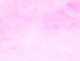 Subtle light pink watercolor gradient illustration. Grungy ink effect magenta color shades paper textured  aquarelle painted background. Canvas for retro design, invitation card, vintage template