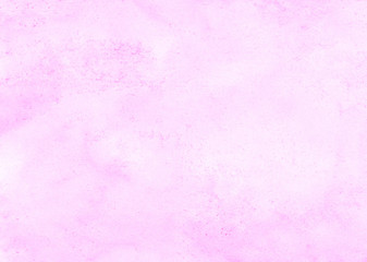 Subtle light pink watercolor gradient illustration. Grungy ink effect magenta color shades paper textured  aquarelle painted background. Canvas for retro design, invitation card, vintage template