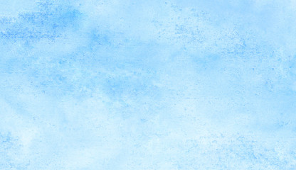 Paper textured creative aquarelle paint light sky blue color hand drawn frame illustration. Grungy ink canvas for vintage text design, card, template. Wet effect turquoise shades watercolor background